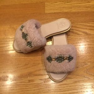 Tory Burch Shearling Slide